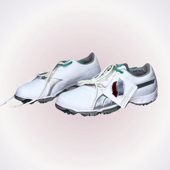 Puma white and teal spiked golf shoes | Sz 9.5, NWT - Picture 1 of 7